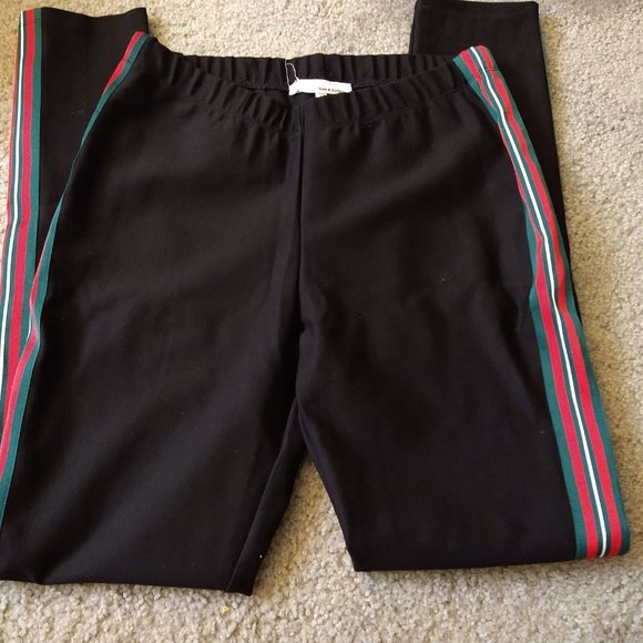 JUNE HUDSON RAYON/SPANDEX PANTS WITH STRIPE ON LEG - Picture 3 of 4